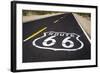 Highway Marker on Historic Route 66, Seligman, Arizona, Usa-Russ Bishop-Framed Photographic Print