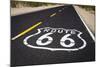 Highway Marker on Historic Route 66, Seligman, Arizona, Usa-Russ Bishop-Mounted Photographic Print