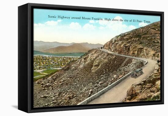Highway on Mt. Franklin, El Paso, Texas-null-Framed Stretched Canvas