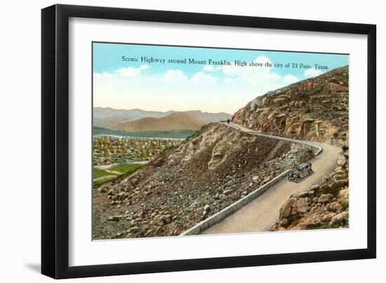 Highway on Mt. Franklin, El Paso, Texas-null-Framed Art Print