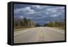 Highway on Upper Peninsula, Michigan-Paul Souders-Framed Stretched Canvas