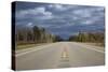 Highway on Upper Peninsula, Michigan-Paul Souders-Stretched Canvas