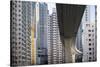Highway Overpass and Apartment Towers, Hong Kong, China-Paul Souders-Stretched Canvas