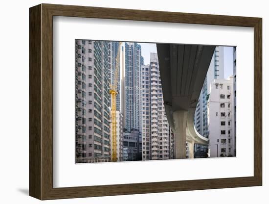 Highway Overpass and Apartment Towers, Hong Kong, China-Paul Souders-Framed Photographic Print