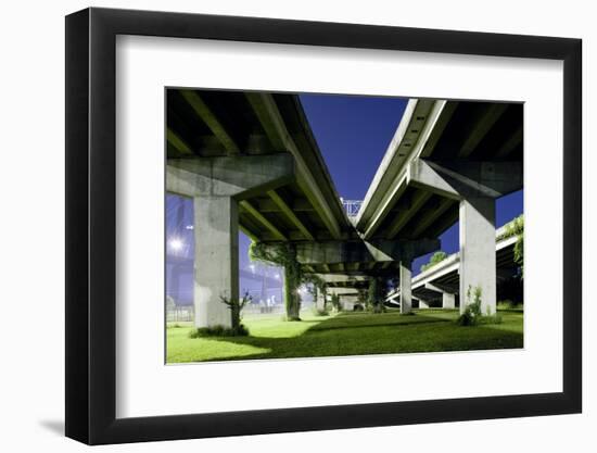 Highway Overpass at Night-Paul Souders-Framed Photographic Print