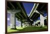 Highway Overpass at Night-Paul Souders-Framed Photographic Print