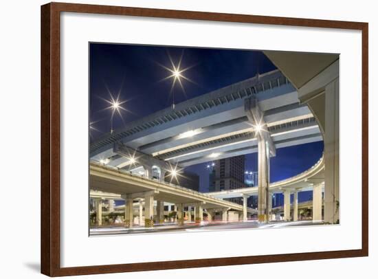 Highway Overpass, Chengdu, Sichuan Province, China-Paul Souders-Framed Photographic Print