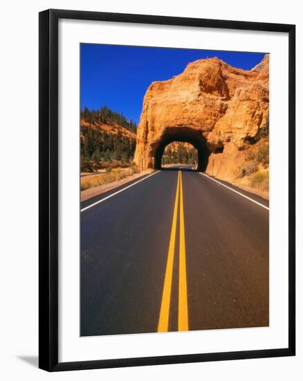 Highway Passing Through a Hill-Joseph Sohm-Framed Photographic Print