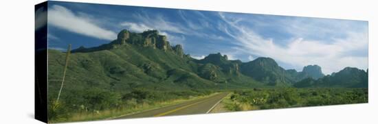 Highway Passing Through a Landscape, Big Bend National Park, Texas, USA-null-Stretched Canvas