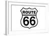 Highway Road Sign Route 66-StuckPixel-Framed Art Print
