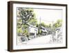 Highway Scenery in a Composed Atmosphere-Kenji Fujimura-Framed Art Print