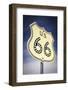 Highway Sign on Historic Route 66, Seligman, Arizona, Usa-Russ Bishop-Framed Photographic Print