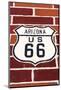 Highway Sign on Historic Route 66, Seligman, Arizona, Usa-Russ Bishop-Mounted Photographic Print