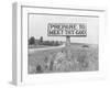 Highway Sign on Road Between Atlanta and Charlotte, That Reads: "Prepare to Meet Thy God"-Alfred Eisenstaedt-Framed Photographic Print