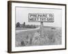 Highway Sign on Road Between Atlanta and Charlotte, That Reads: "Prepare to Meet Thy God"-Alfred Eisenstaedt-Framed Photographic Print