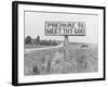 Highway Sign on Road Between Atlanta and Charlotte, That Reads: "Prepare to Meet Thy God"-Alfred Eisenstaedt-Framed Photographic Print