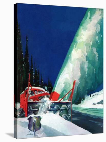 "Highway Snowplow," January 18, 1941-Ski Weld-Stretched Canvas