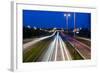 Highway Traffic at the Evening. Cars Lights in Motion on the Streets. Transport, Transportation Ind-Michal Bednarek-Framed Photographic Print