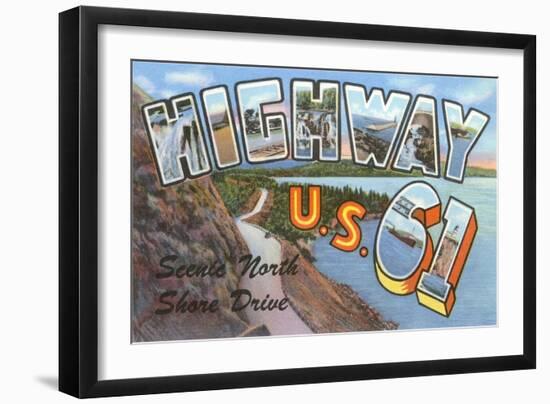 Highway US 61, Minnesota-null-Framed Art Print