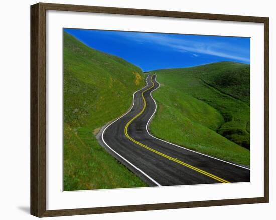 Highway Winding Through Countryside-Charles O'Rear-Framed Photographic Print