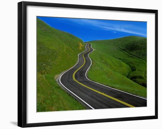 Highway Winding Through Countryside-Charles O'Rear-Framed Photographic Print