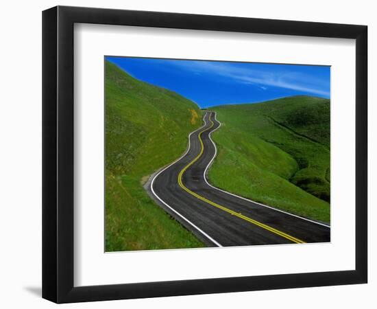 Highway Winding Through Countryside-Charles O'Rear-Framed Photographic Print