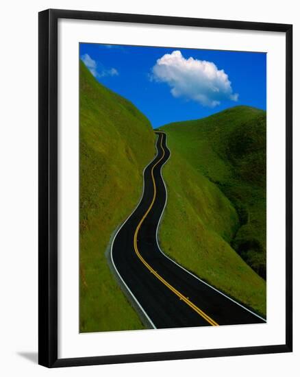 Highway Winding Through Countryside-Charles O'Rear-Framed Photographic Print