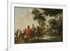 Highwaymen Raiding a Tilt Car by a Forest Stream-Peeter Snayers-Framed Giclee Print