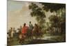 Highwaymen Raiding a Tilt Car by a Forest Stream-Peeter Snayers-Mounted Giclee Print