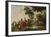 Highwaymen Raiding a Tilt Car by a Forest Stream-Peeter Snayers-Framed Giclee Print