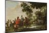 Highwaymen Raiding a Tilt Car by a Forest Stream-Peeter Snayers-Mounted Giclee Print