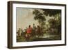 Highwaymen Raiding a Tilt Car by a Forest Stream-Peeter Snayers-Framed Premium Giclee Print