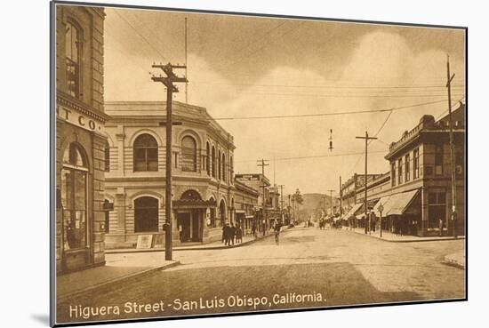 Higuera Street, San Luis Obispo, California-null-Mounted Art Print