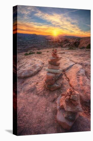 Hike Back at Sunset, Arches National Park, Utah-Vincent James-Stretched Canvas