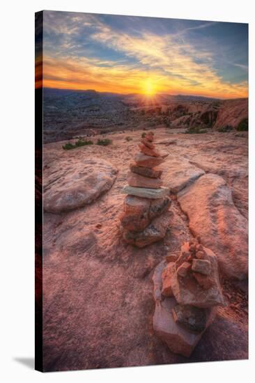 Hike Back at Sunset, Arches National Park, Utah-Vincent James-Stretched Canvas