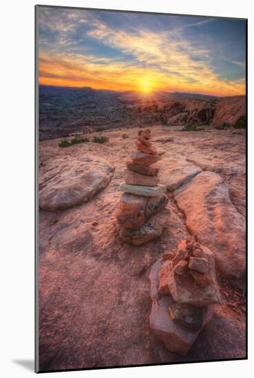 Hike Back at Sunset, Arches National Park, Utah-Vincent James-Mounted Photographic Print