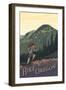 Hike Oregon-Lantern Press-Framed Premium Giclee Print