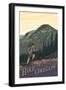 Hike Oregon-Lantern Press-Framed Premium Giclee Print