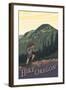 Hike Oregon-Lantern Press-Framed Art Print