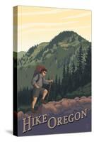 Hike Oregon-Lantern Press-Stretched Canvas