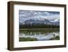 Hiker Admires a Lake Outside of Provincial Park, Canada-Howie Garber-Framed Photographic Print