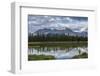 Hiker Admires a Lake Outside of Provincial Park, Canada-Howie Garber-Framed Photographic Print