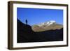 Hiker Admires the View of Alpi Graie (Graian Alps) Landscape, Gran Paradiso National Park, Italy-Roberto Moiola-Framed Photographic Print