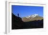 Hiker Admires the View of Alpi Graie (Graian Alps) Landscape, Gran Paradiso National Park, Italy-Roberto Moiola-Framed Photographic Print