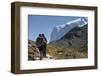 Hiker, Breithorn, Gornergrat, Valais, Switzerland-Rainer Mirau-Framed Photographic Print