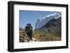 Hiker, Breithorn, Gornergrat, Valais, Switzerland-Rainer Mirau-Framed Photographic Print
