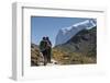 Hiker, Breithorn, Gornergrat, Valais, Switzerland-Rainer Mirau-Framed Photographic Print