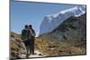 Hiker, Breithorn, Gornergrat, Valais, Switzerland-Rainer Mirau-Mounted Photographic Print