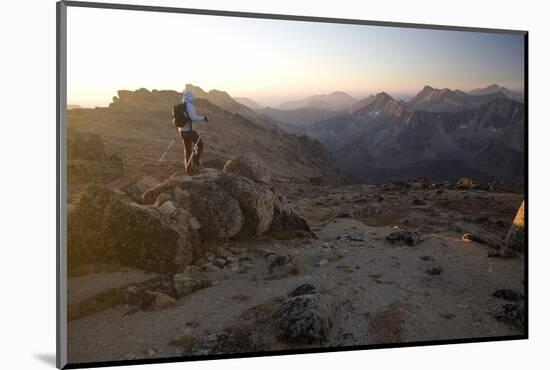 Hiker, Cathedral Provincial Park, British Columbia, Canada, North America-Colin Brynn-Mounted Photographic Print