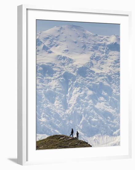 Hiker, Denali National Park, Alaska, USA-Hugh Rose-Framed Premium Photographic Print